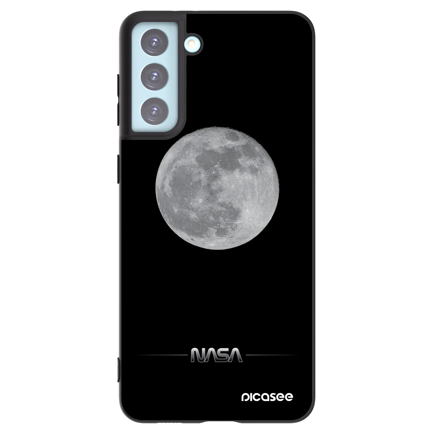 Picasee silikonski črni ovitek za Samsung Galaxy S21+ 5G G996F - Moon Minimal