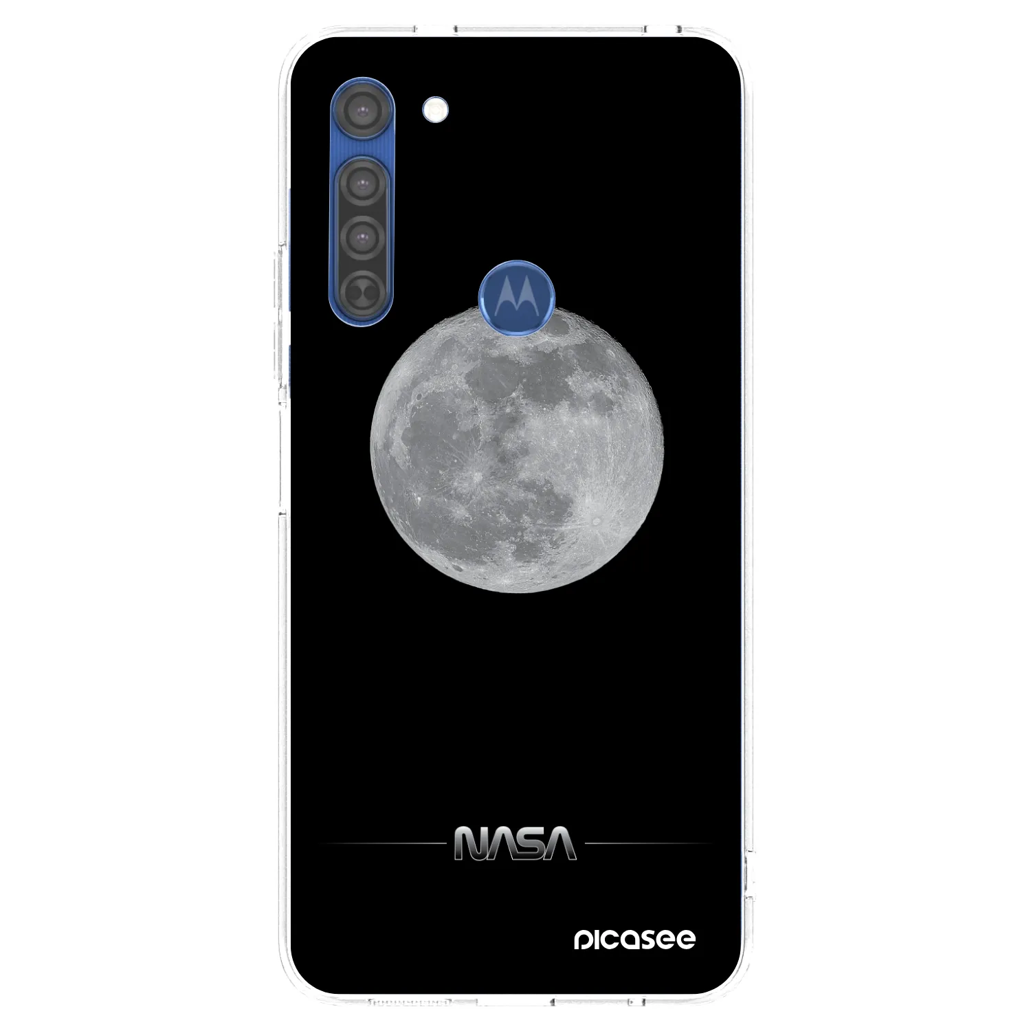 Picasee silikonski prozorni ovitek za Motorola Moto G8 - Moon Minimal