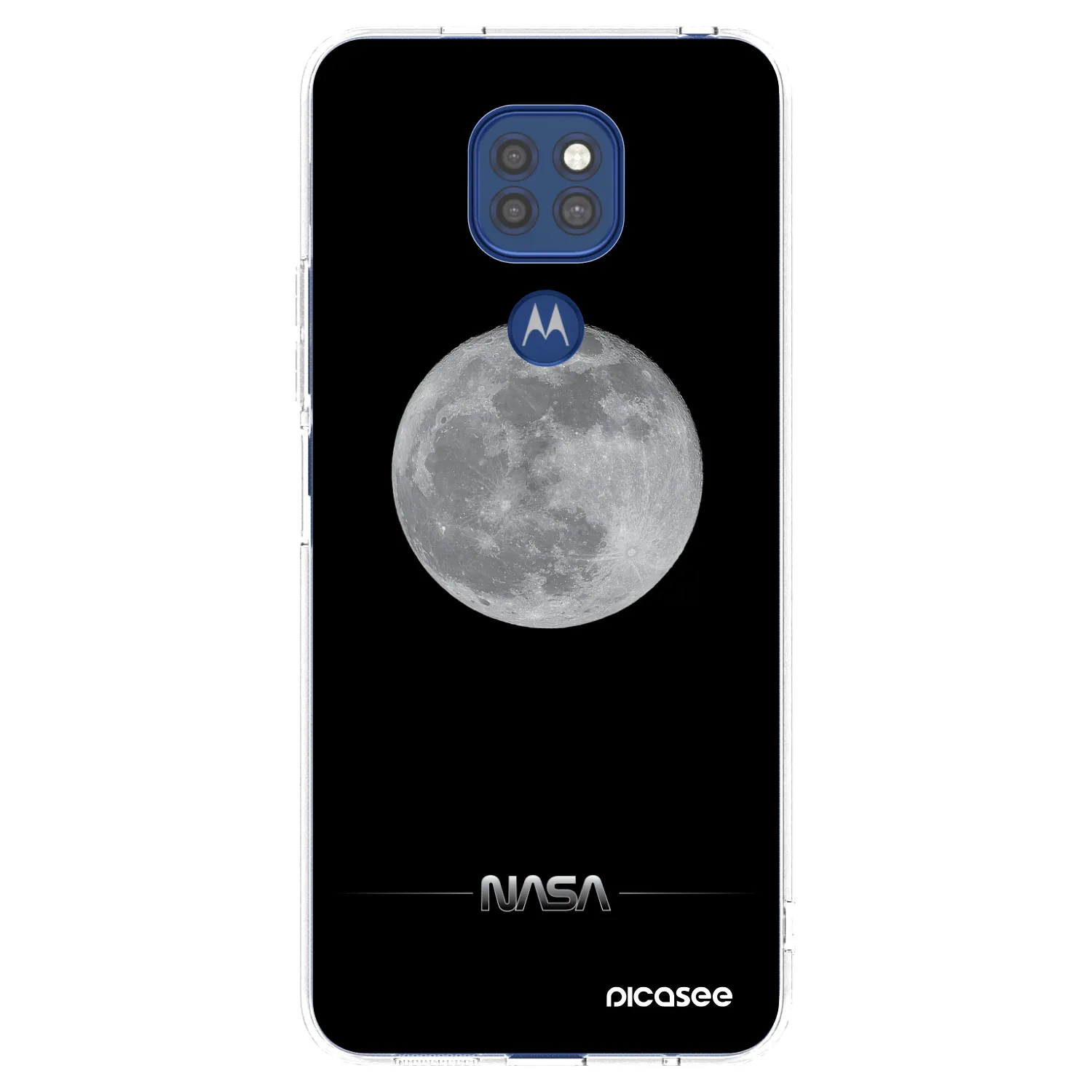 Picasee silikonski prozorni ovitek za Motorola Moto G9 Play - Moon Minimal