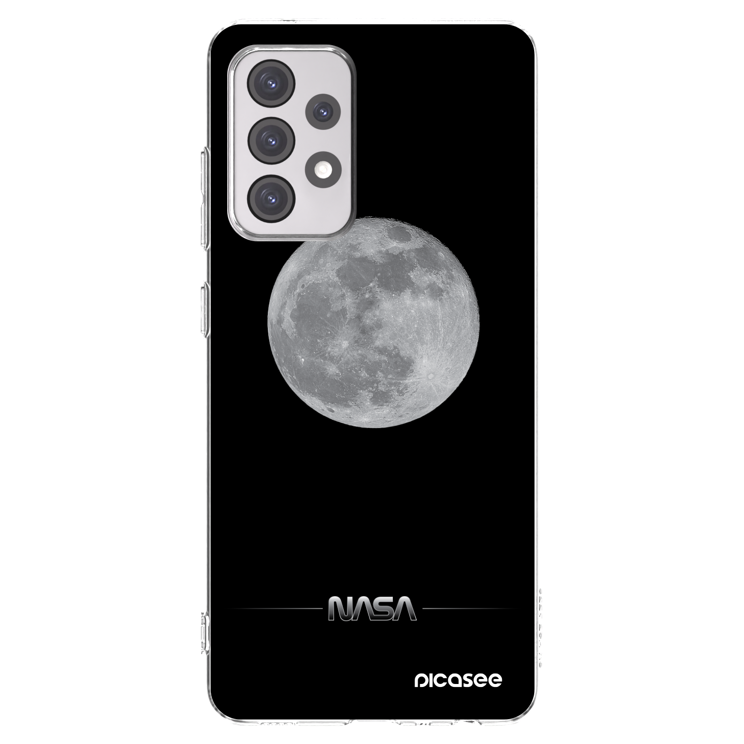 Picasee silikonski prozorni ovitek za Samsung Galaxy A52 5G A525F - Moon Minimal