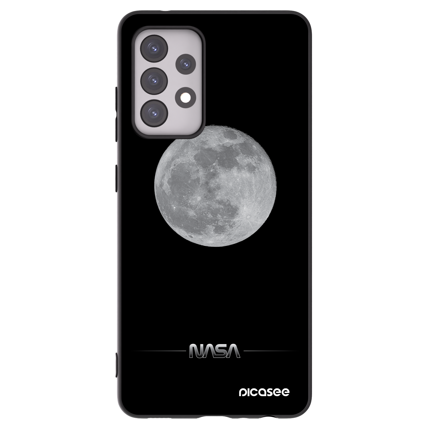 Picasee silikonski črni ovitek za Samsung Galaxy A52 5G A525F - Moon Minimal