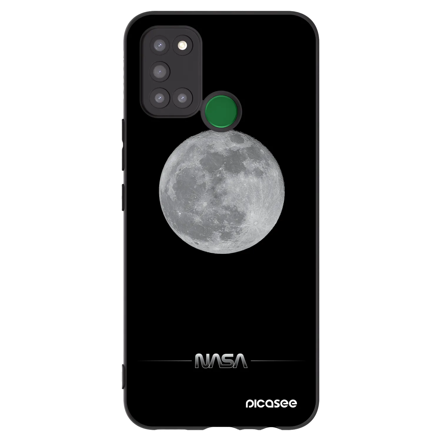 Picasee silikonski črni ovitek za Realme 7i - Moon Minimal
