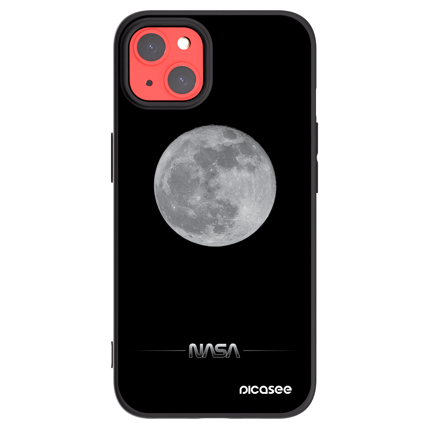 Picasee silikonski črni ovitek za Apple iPhone 13 - Moon Minimal