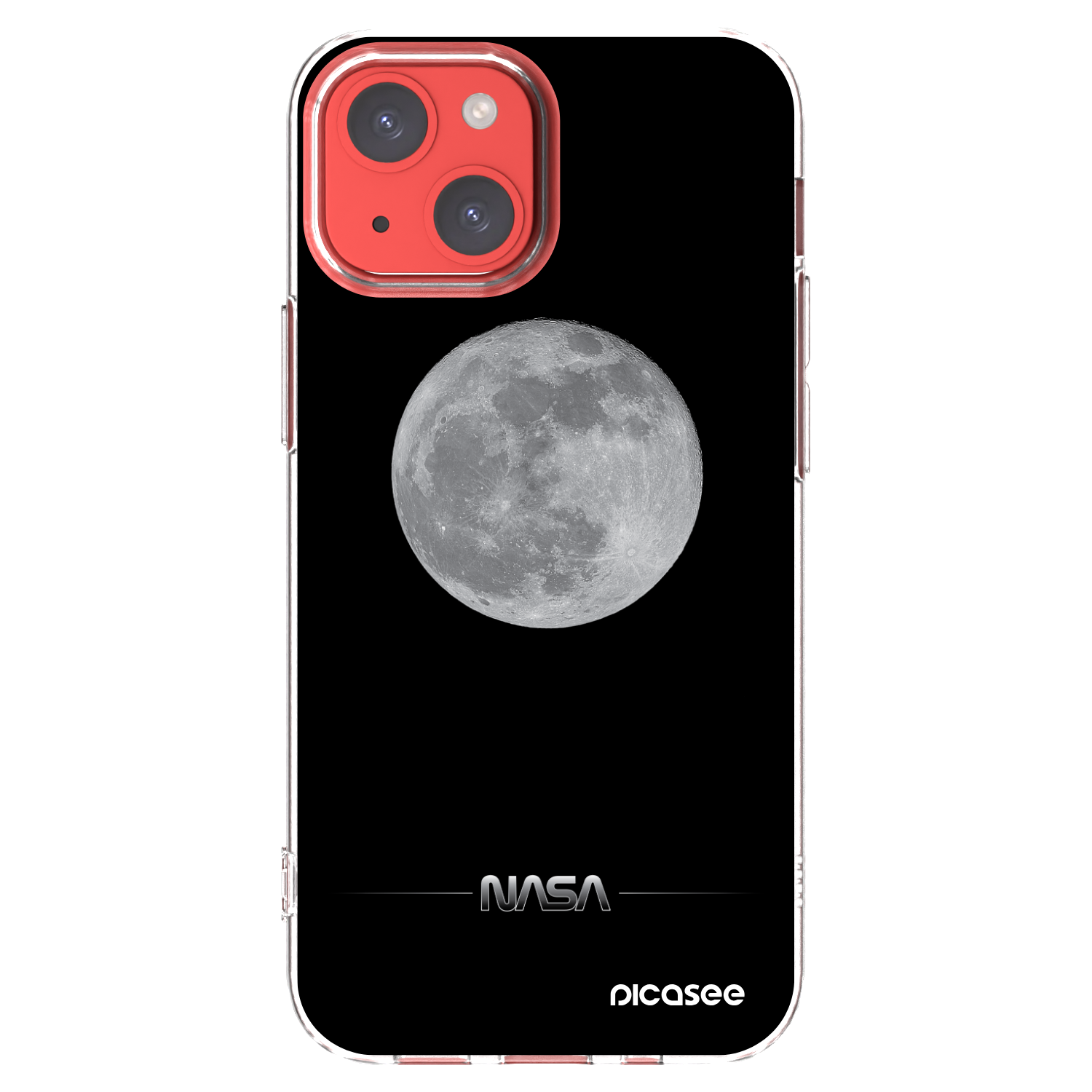 Picasee silikonski prozorni ovitek za Apple iPhone 13 mini - Moon Minimal