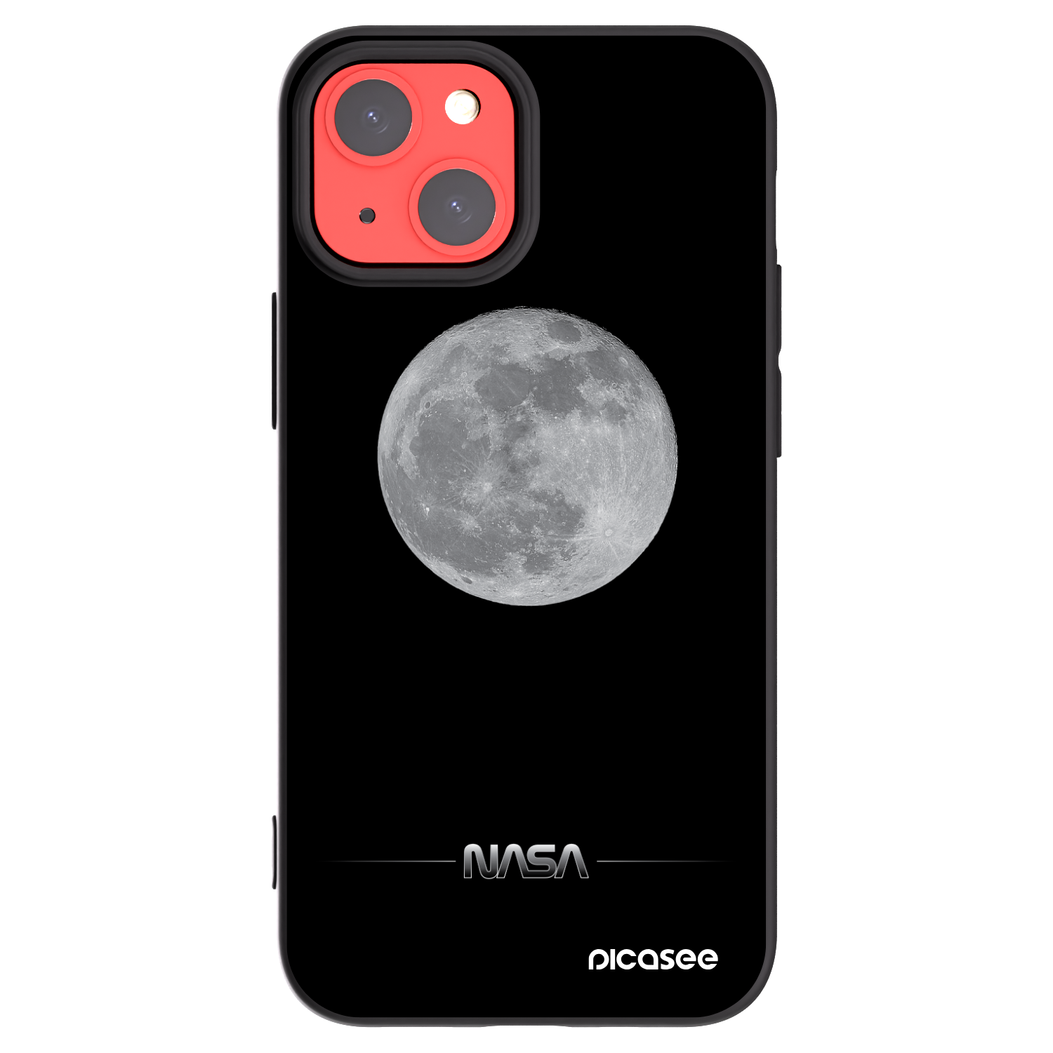Picasee silikonski črni ovitek za Apple iPhone 13 mini - Moon Minimal