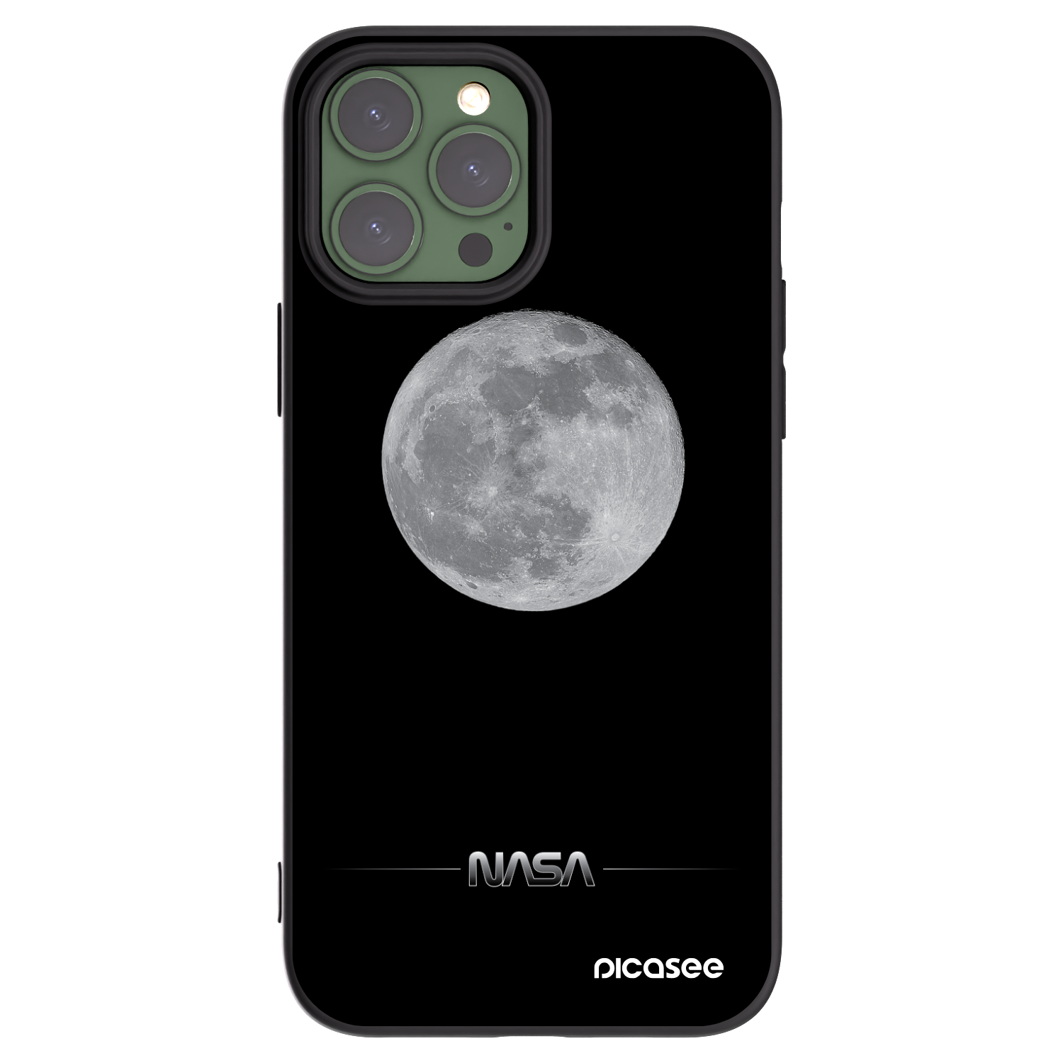Picasee silikonski črni ovitek za Apple iPhone 13 Pro Max - Moon Minimal
