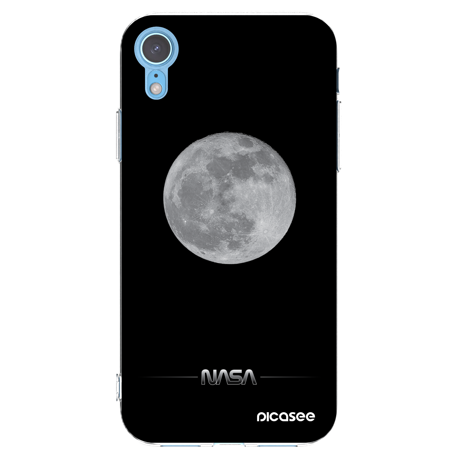 Picasee silikonski prozorni ovitek za Apple iPhone XR - Moon Minimal