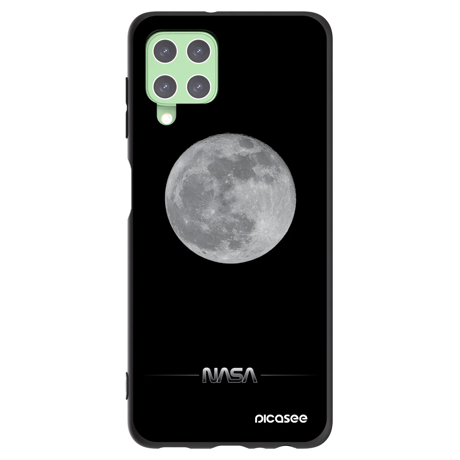 Picasee silikonski črni ovitek za Samsung Galaxy A22 A225F 4G - Moon Minimal