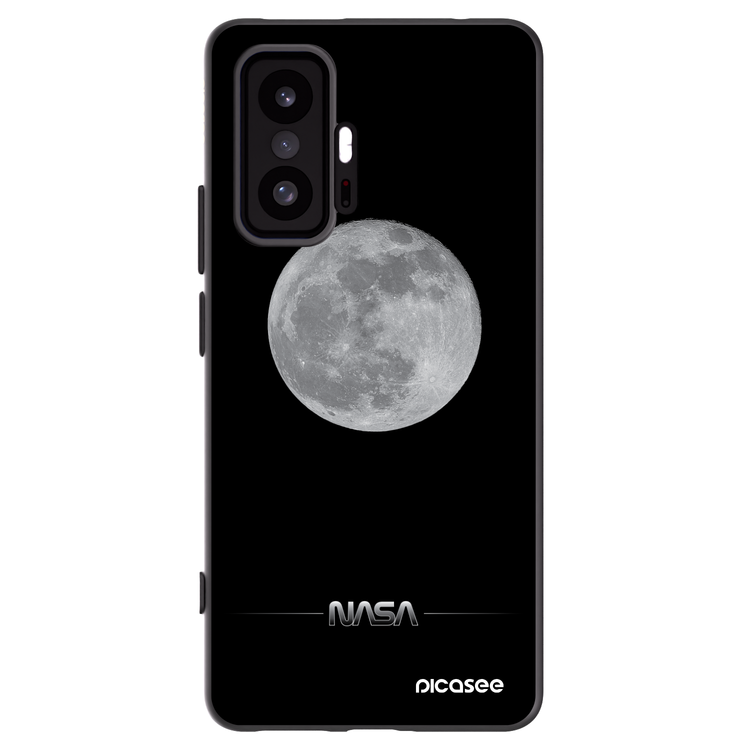 Picasee silikonski črni ovitek za Xiaomi 11T - Moon Minimal