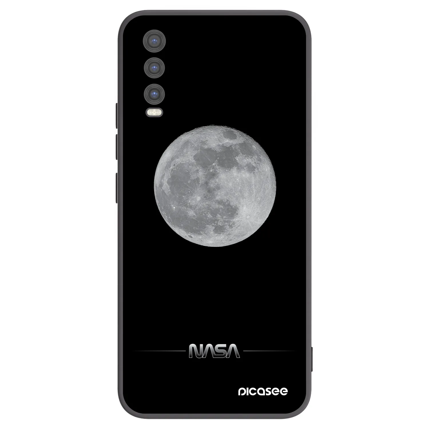 Picasee silikonski črni ovitek za Vivo Y20s - Moon Minimal