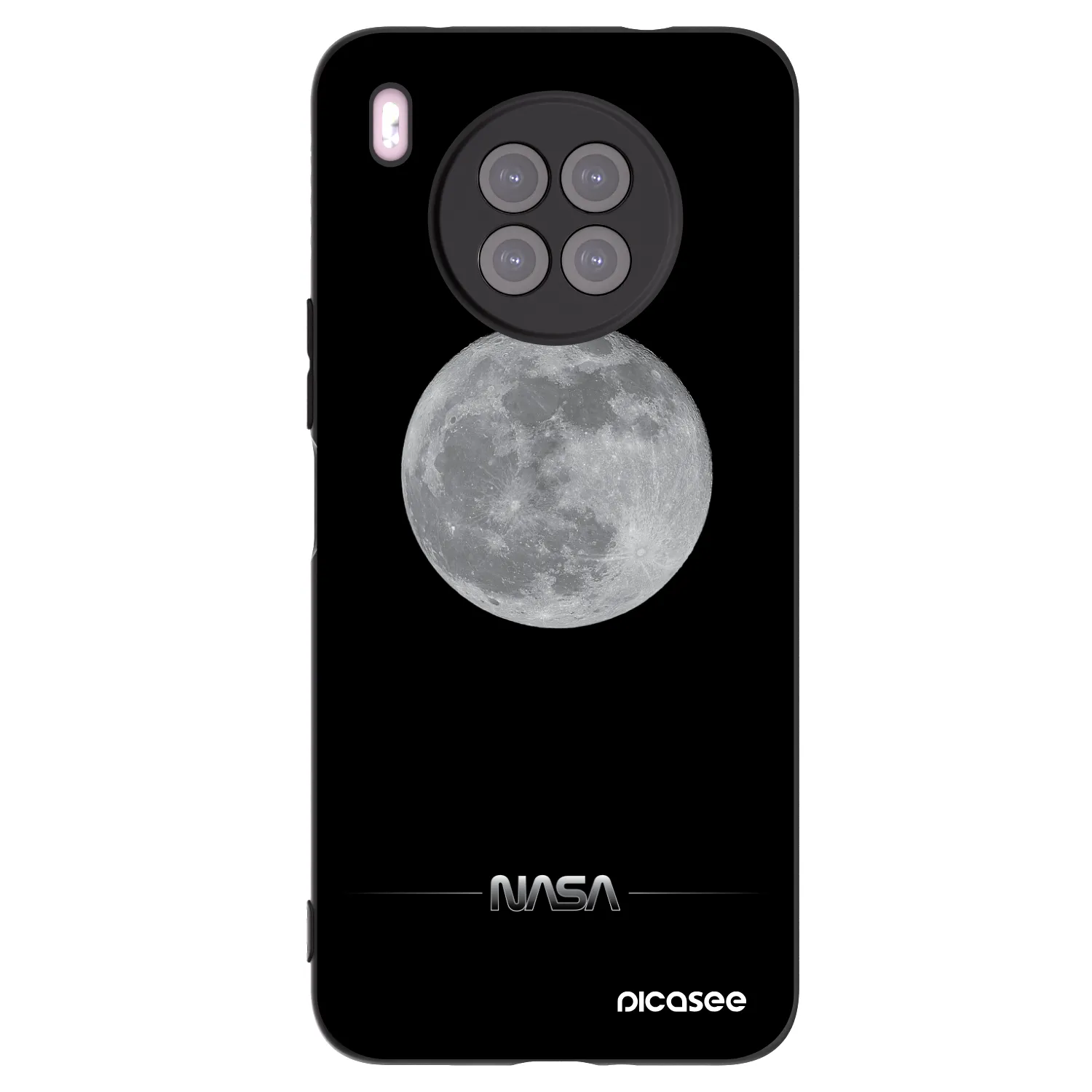 Picasee silikonski črni ovitek za Huawei Nova 8i - Moon Minimal