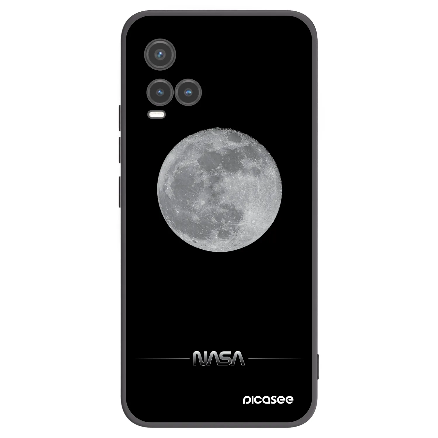 Picasee silikonski črni ovitek za Vivo Y33s - Moon Minimal