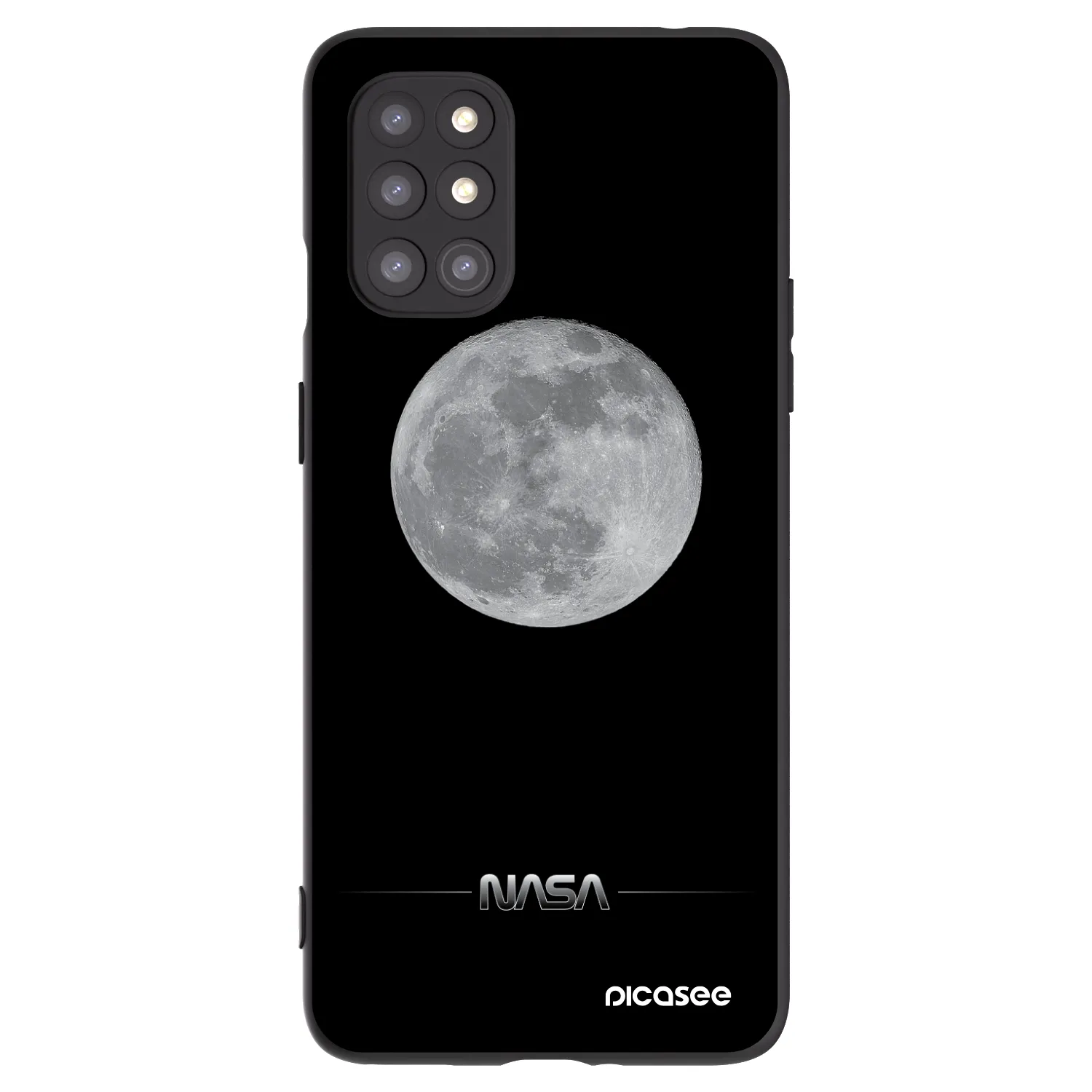 Picasee silikonski črni ovitek za OnePlus 8T - Moon Minimal