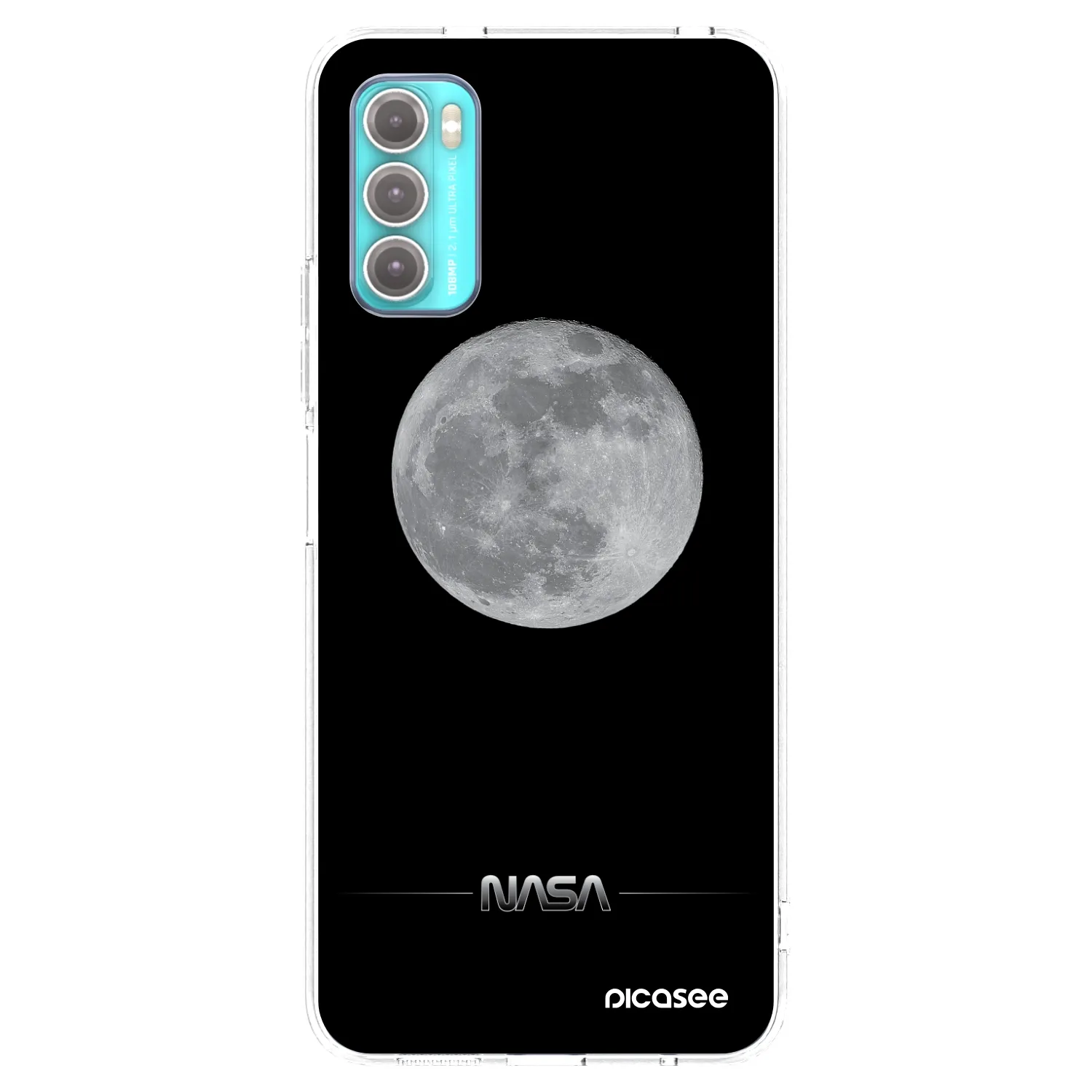 Picasee silikonski prozorni ovitek za Motorola Moto G60 - Moon Minimal