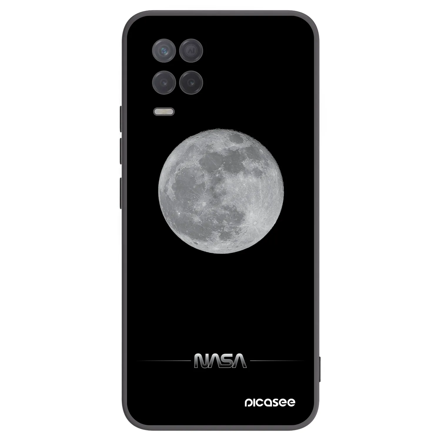 Picasee silikonski črni ovitek za Realme 8 5G - Moon Minimal