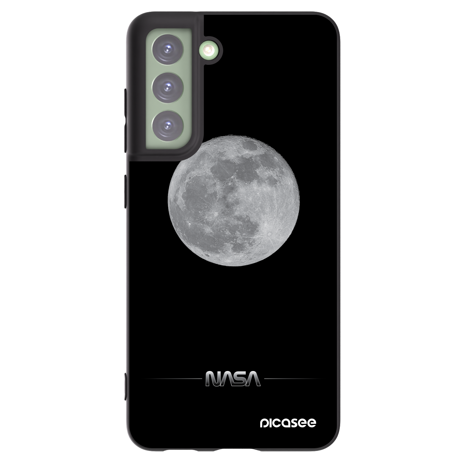 Picasee silikonski črni ovitek za Samsung Galaxy S21 FE 5G - Moon Minimal
