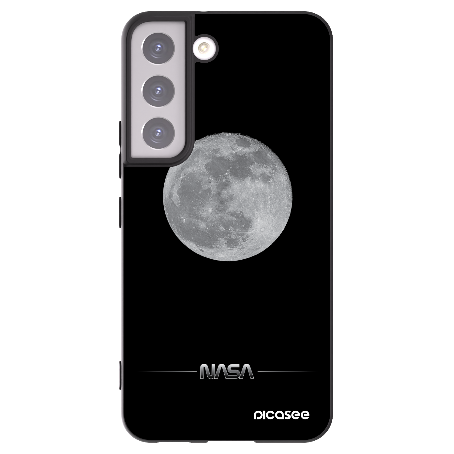 Picasee silikonski črni ovitek za Samsung Galaxy S22 5G - Moon Minimal