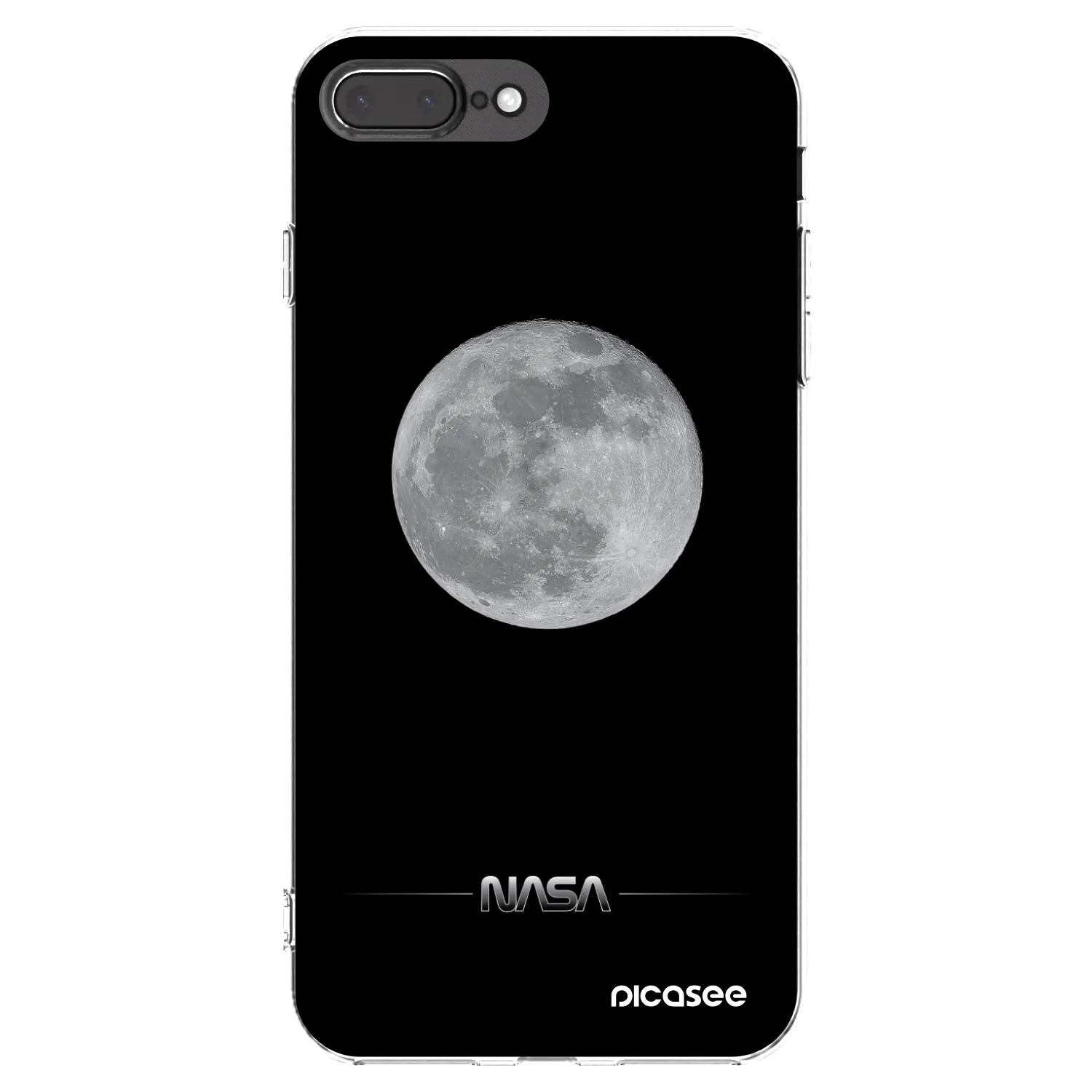 Picasee silikonski prozorni ovitek za Apple iPhone 7 Plus - Moon Minimal