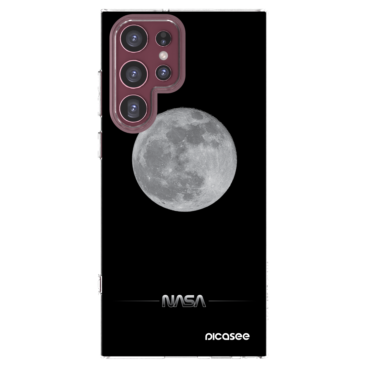 Picasee silikonski prozorni ovitek za Samsung Galaxy S22 Ultra 5G - Moon Minimal