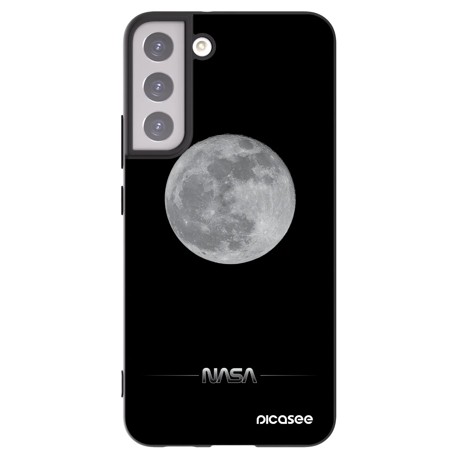 Picasee silikonski črni ovitek za Samsung Galaxy S22+ 5G - Moon Minimal
