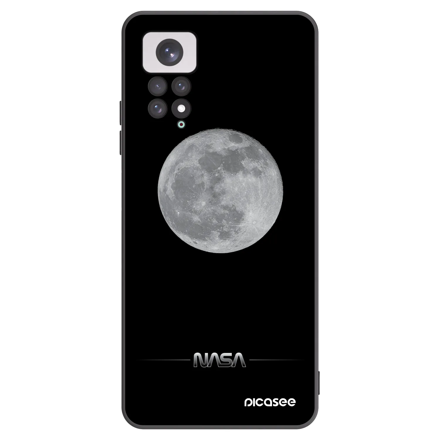 Picasee silikonski črni ovitek za Xiaomi Redmi Note 11 - Moon Minimal