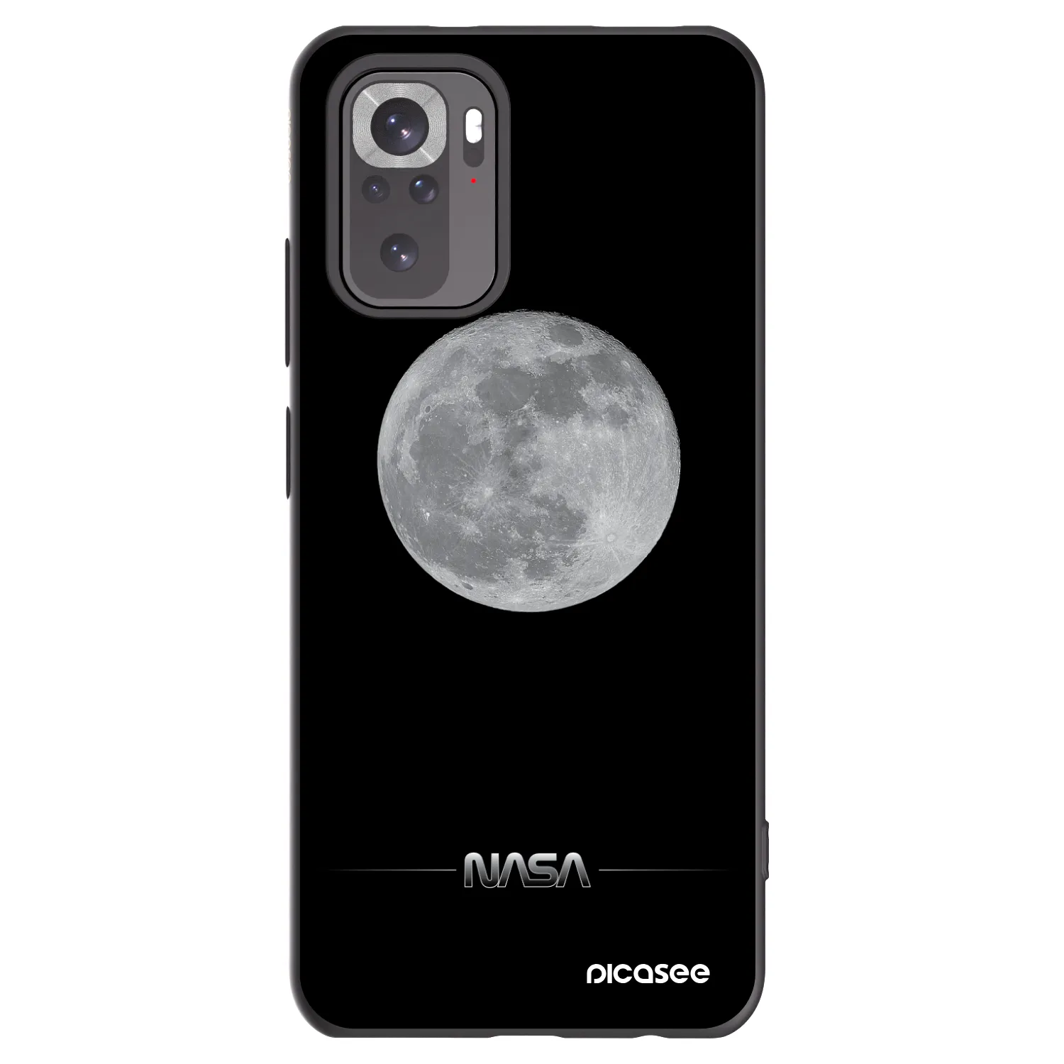 Picasee silikonski črni ovitek za Xiaomi Redmi Note 11S 4G - Moon Minimal