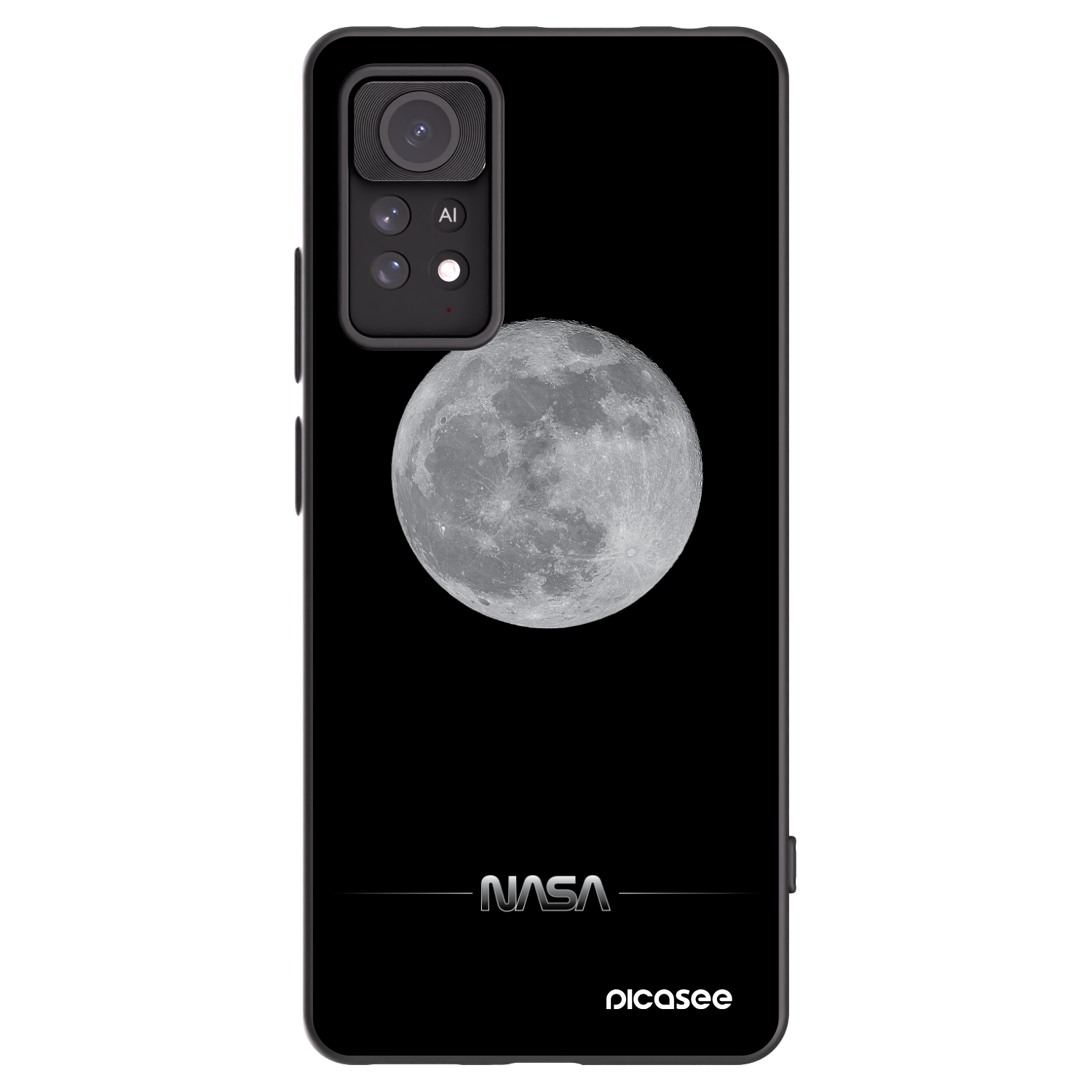 Picasee silikonski črni ovitek za Xiaomi Redmi Note 11 Pro 5G - Moon Minimal