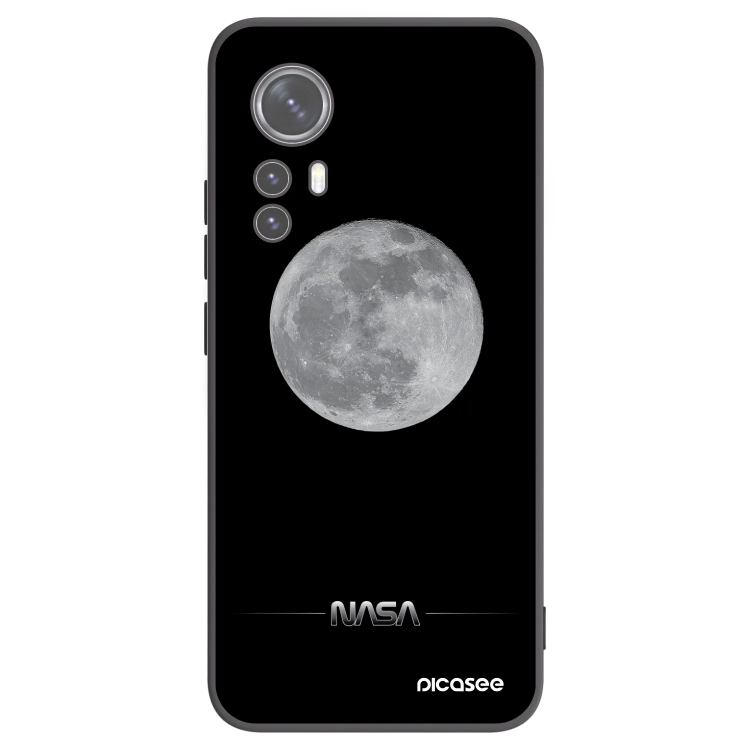 Picasee silikonski črni ovitek za Xiaomi 12 - Moon Minimal