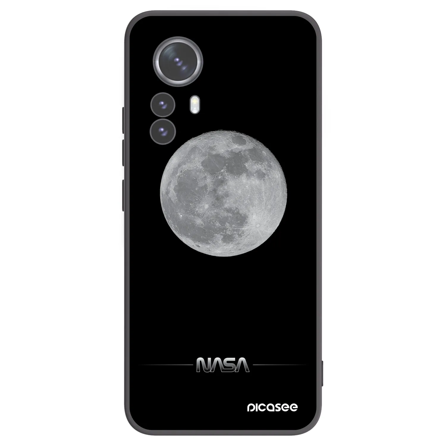 Picasee silikonski črni ovitek za Xiaomi 12 Pro - Moon Minimal