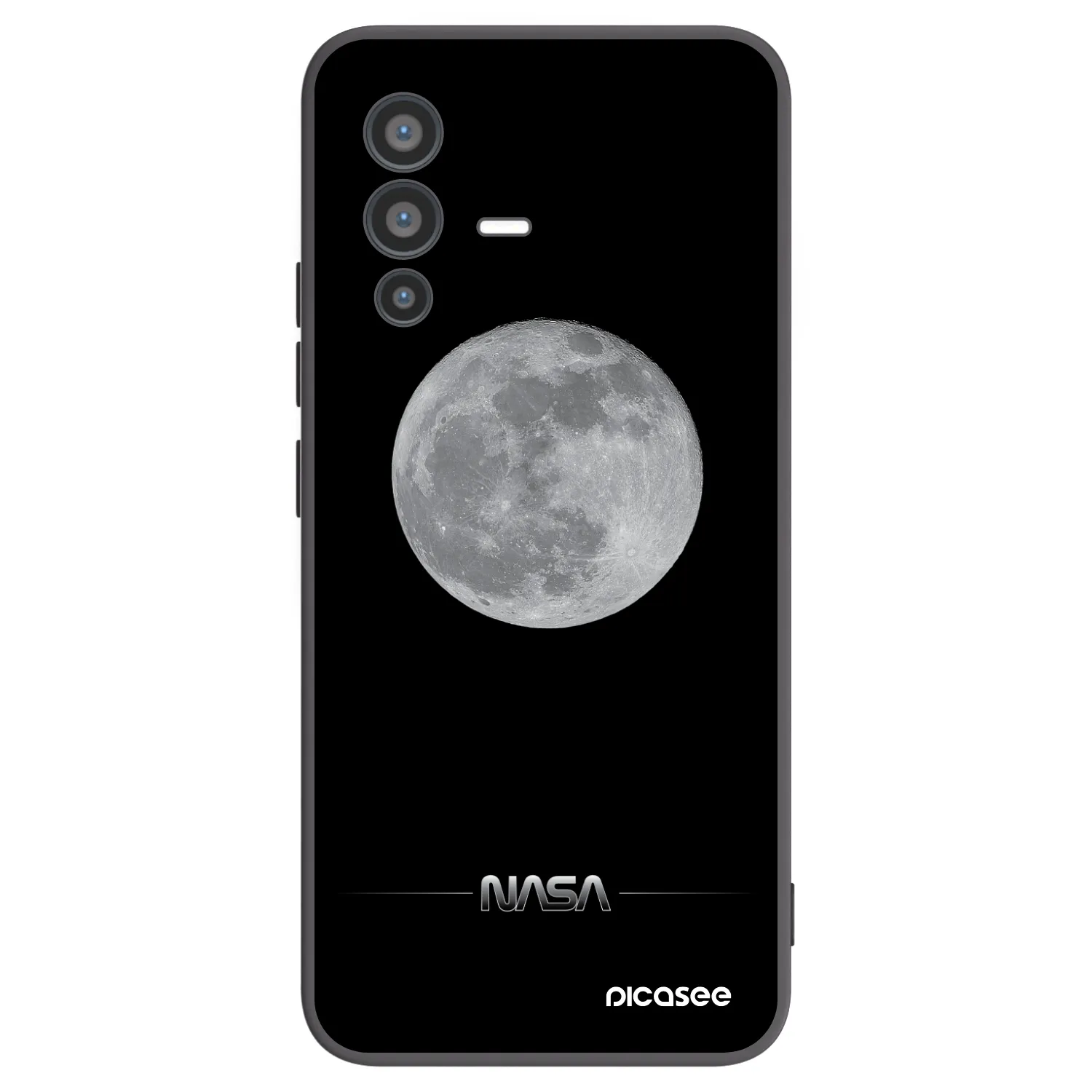 Picasee silikonski črni ovitek za Vivo V23 5G - Moon Minimal