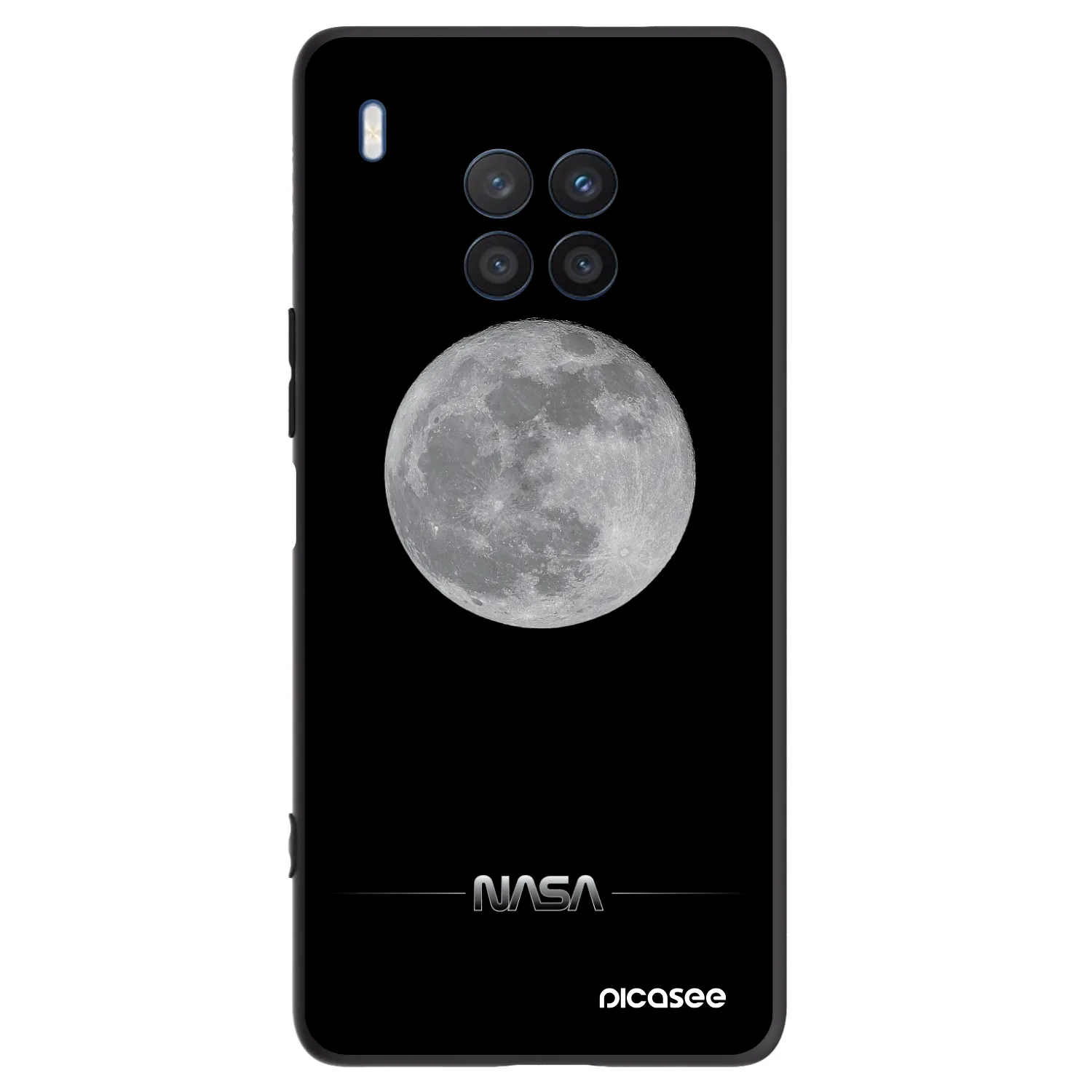 Picasee silikonski črni ovitek za Honor 50 Lite - Moon Minimal