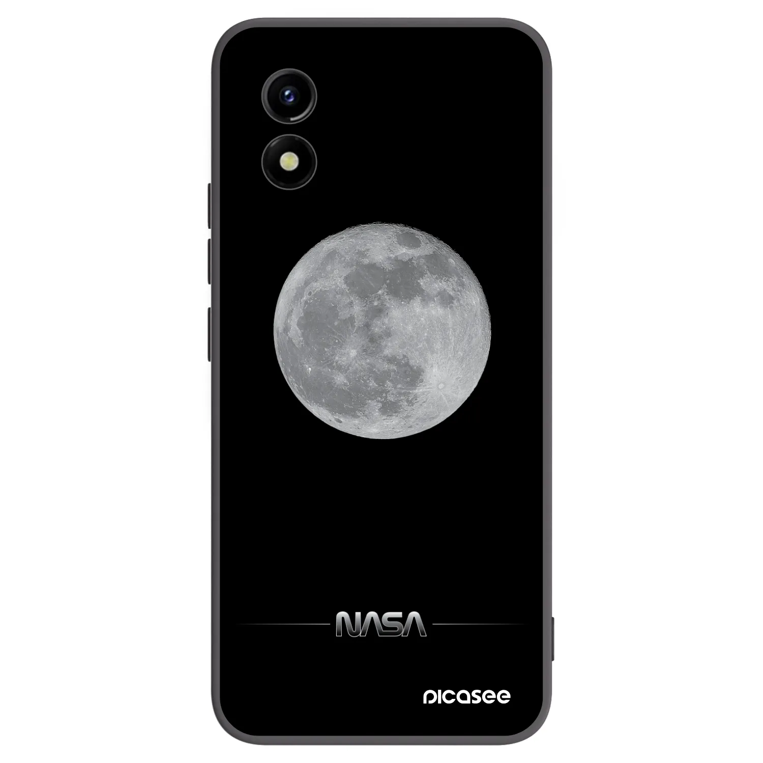Picasee silikonski črni ovitek za Vivo Y01 - Moon Minimal