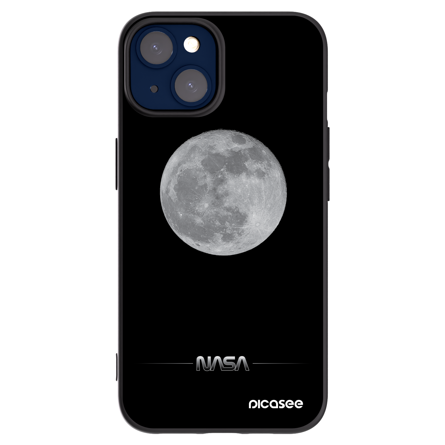 Picasee silikonski črni ovitek za Apple iPhone 14 - Moon Minimal