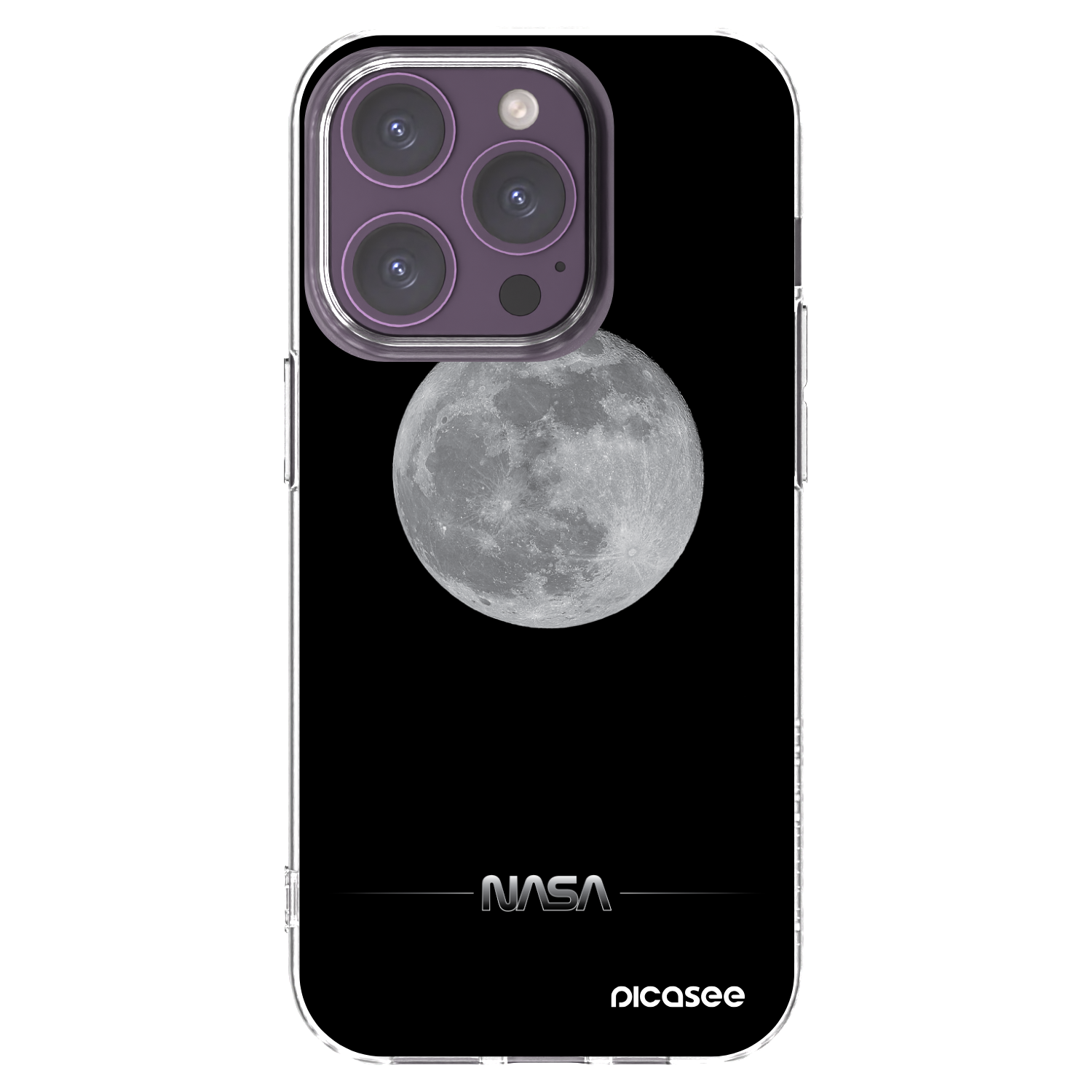Picasee silikonski prozorni ovitek za Apple iPhone 14 Pro - Moon Minimal