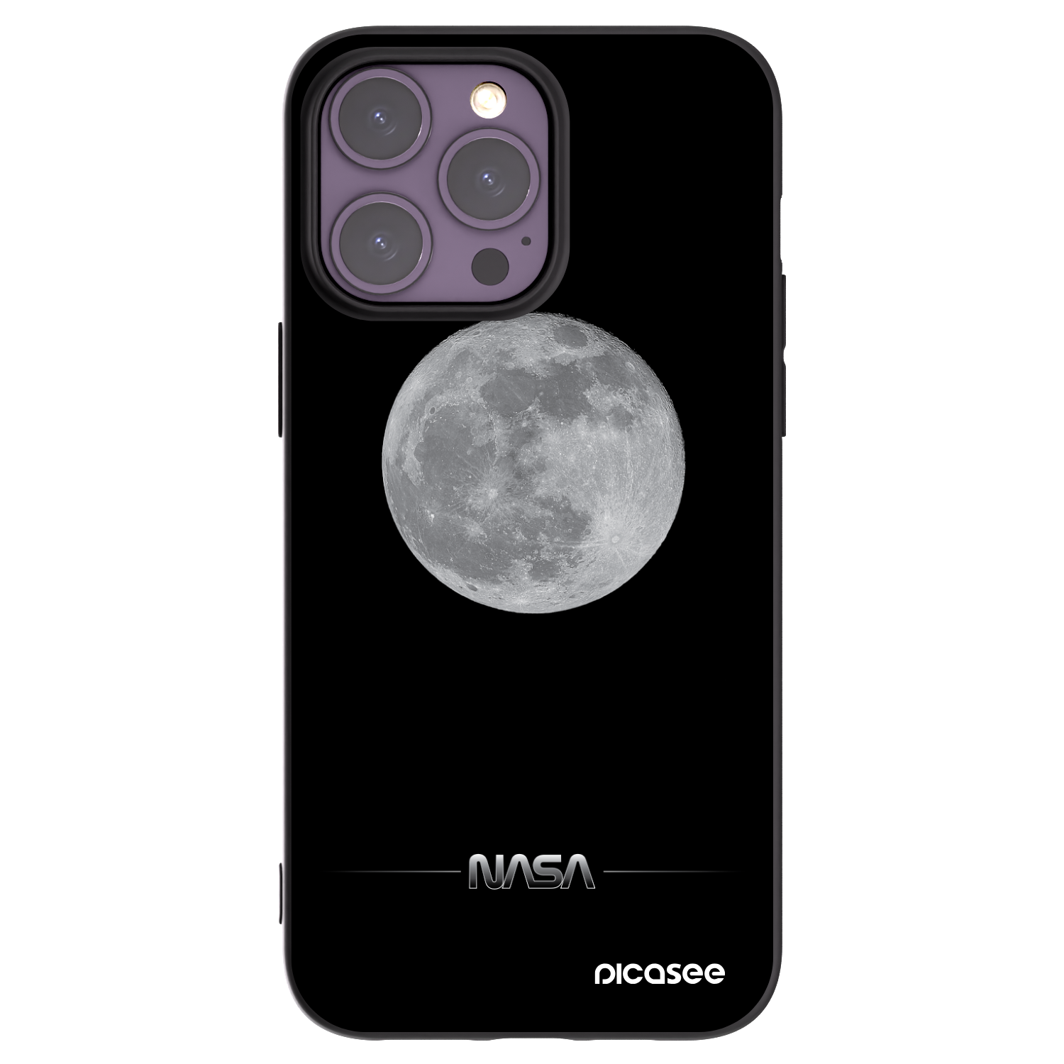 Picasee silikonski črni ovitek za Apple iPhone 14 Pro Max - Moon Minimal