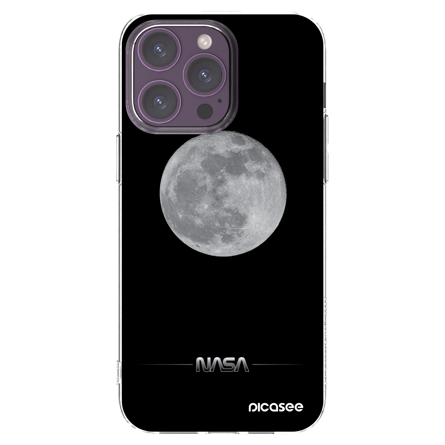 Picasee silikonski prozorni ovitek za Apple iPhone 14 Pro Max - Moon Minimal