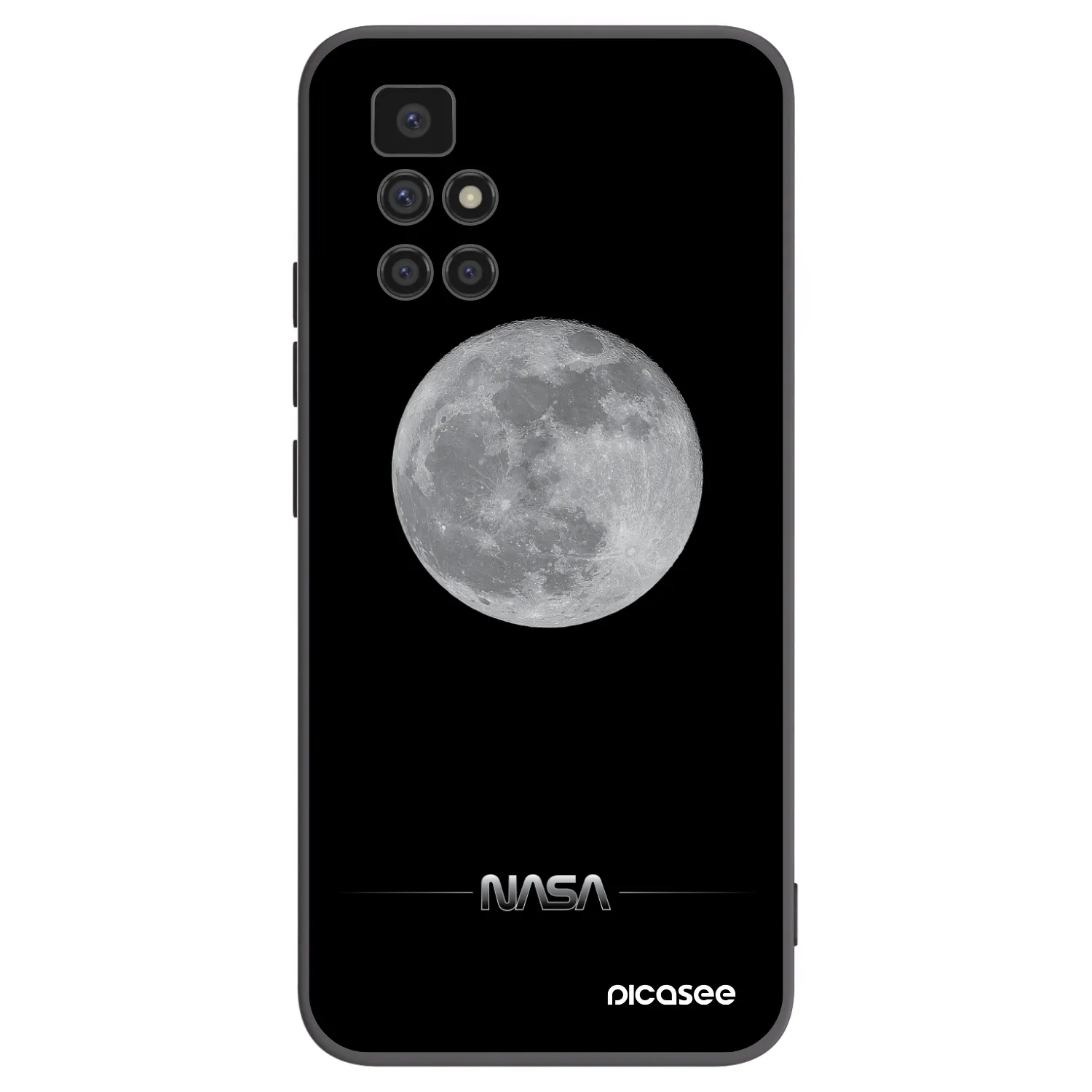 Picasee silikonski črni ovitek za Xiaomi Redmi 10 (2022) - Moon Minimal