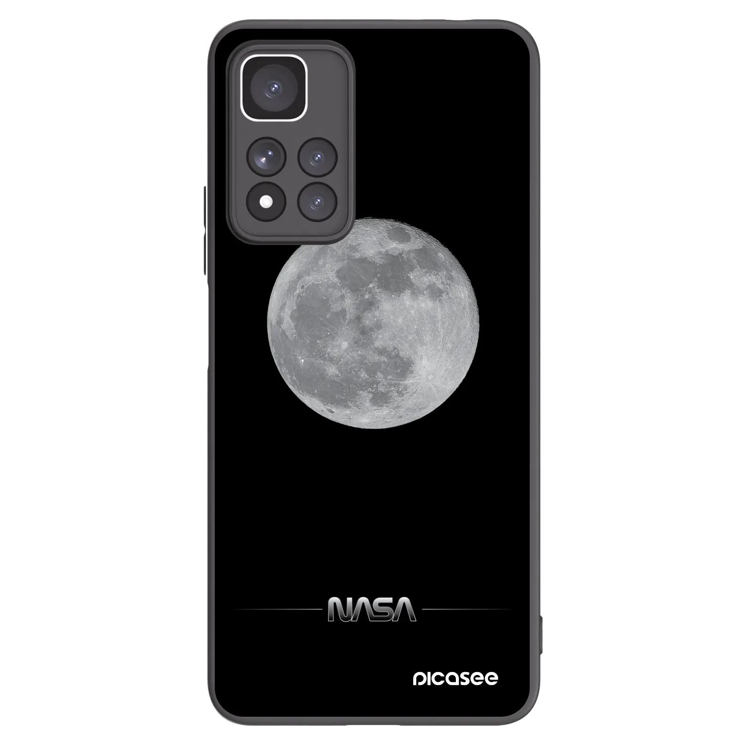 Picasee silikonski črni ovitek za Xiaomi Redmi Note 11 Pro+ 5G - Moon Minimal