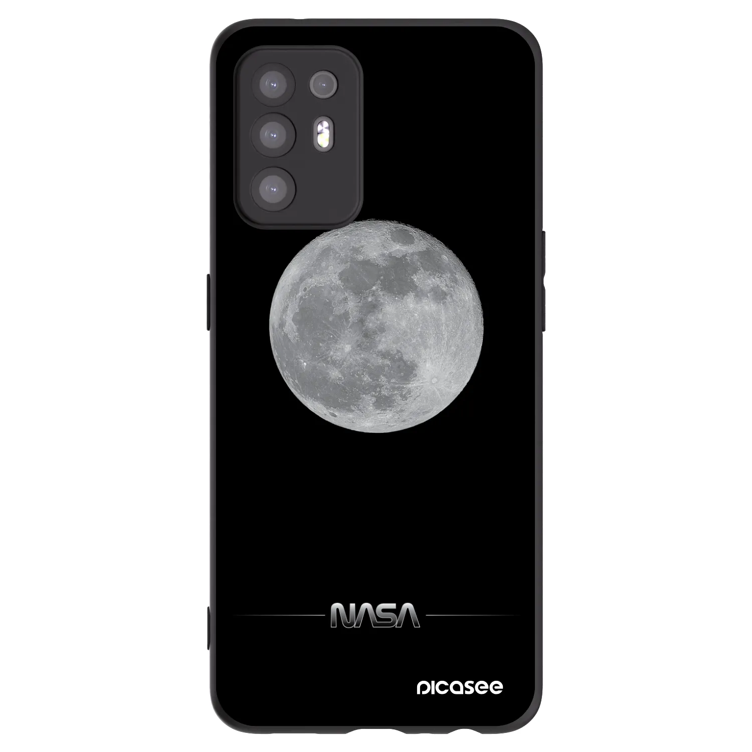 Picasee silikonski črni ovitek za OPPO A94 5G - Moon Minimal