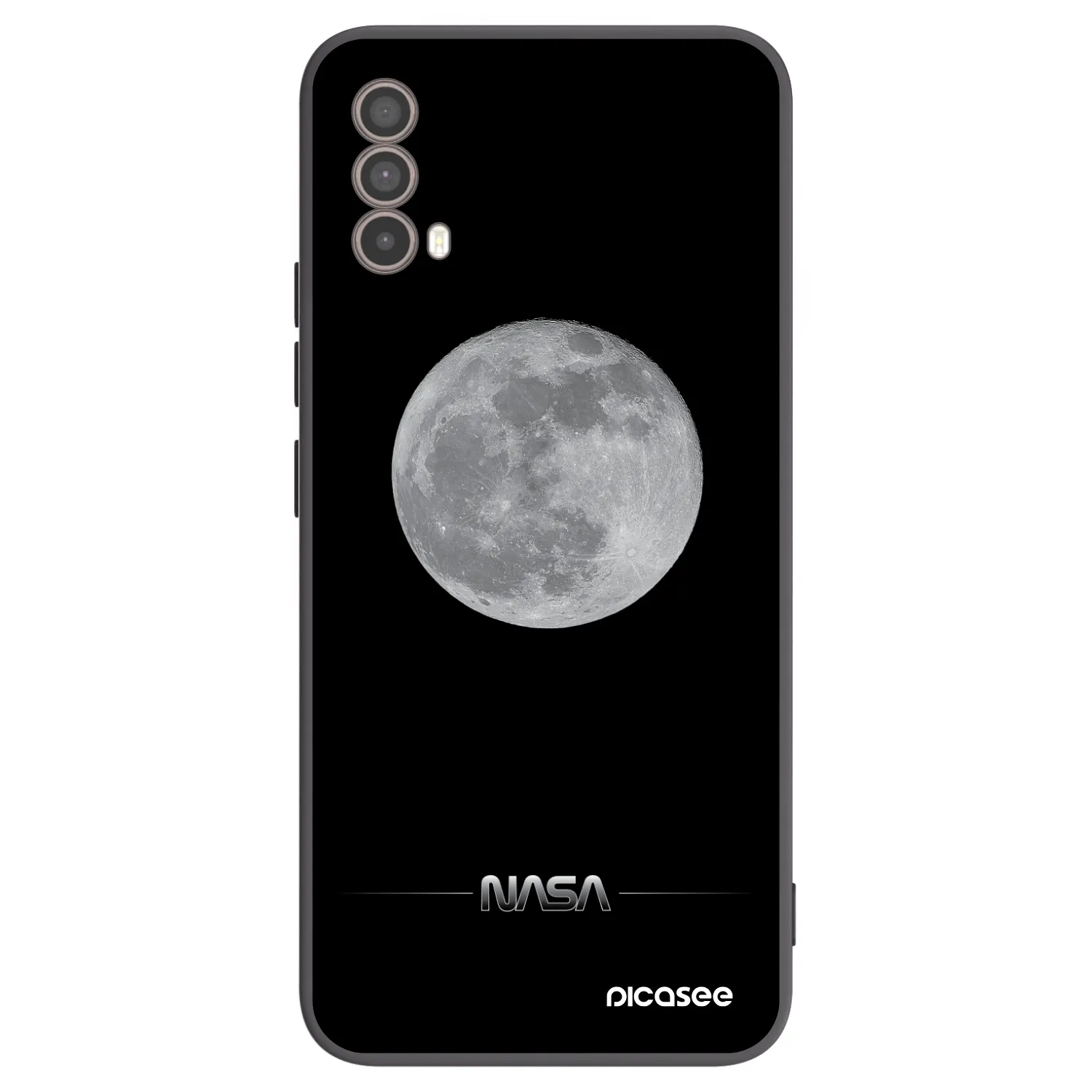 Picasee silikonski črni ovitek za Motorola Moto E40 - Moon Minimal