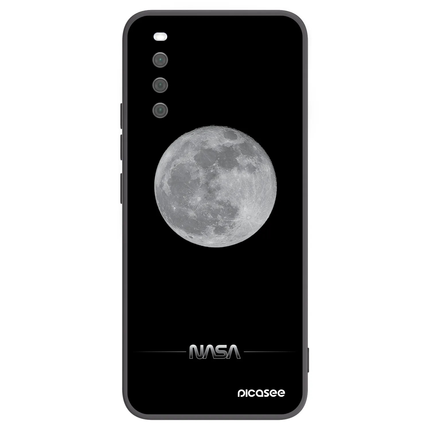 Picasee silikonski črni ovitek za Sony Xperia 10 III - Moon Minimal