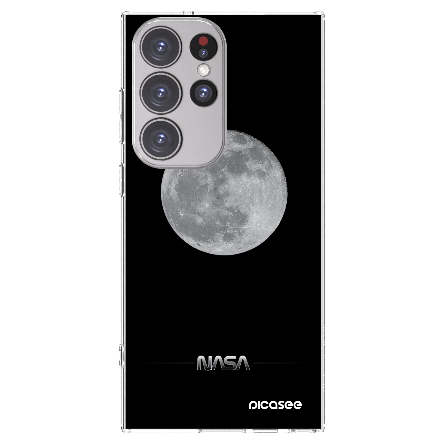 Picasee silikonski prozorni ovitek za Samsung Galaxy S23 Ultra 5G - Moon Minimal