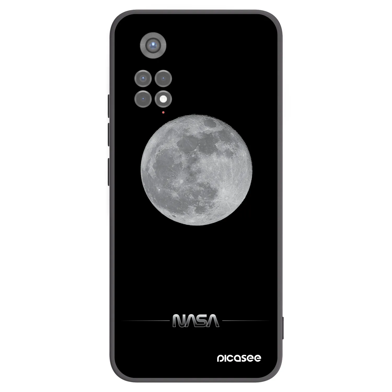 Picasee silikonski črni ovitek za Xiaomi Redmi Note 11S 5G - Moon Minimal