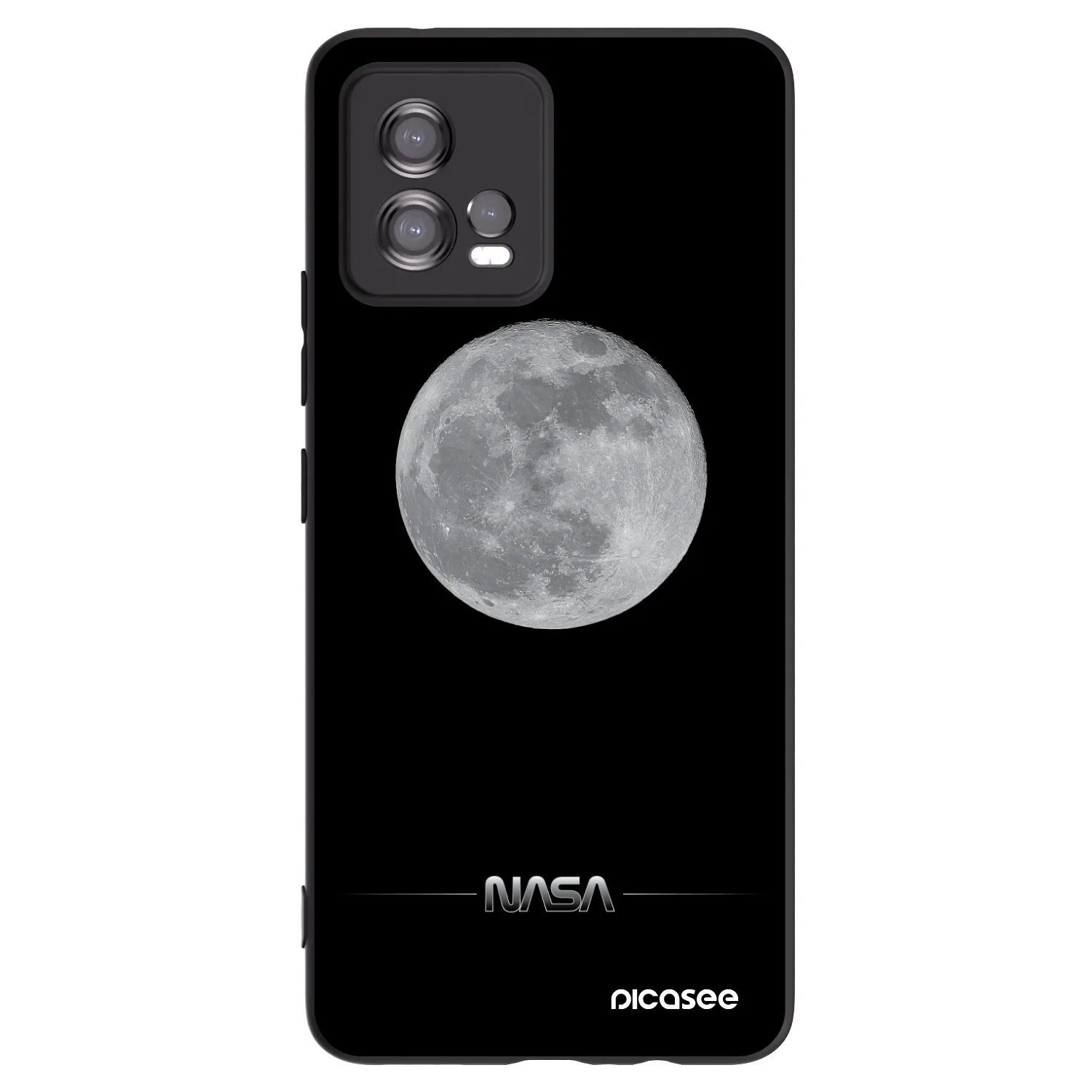Picasee silikonski črni ovitek za Motorola Moto G72 - Moon Minimal