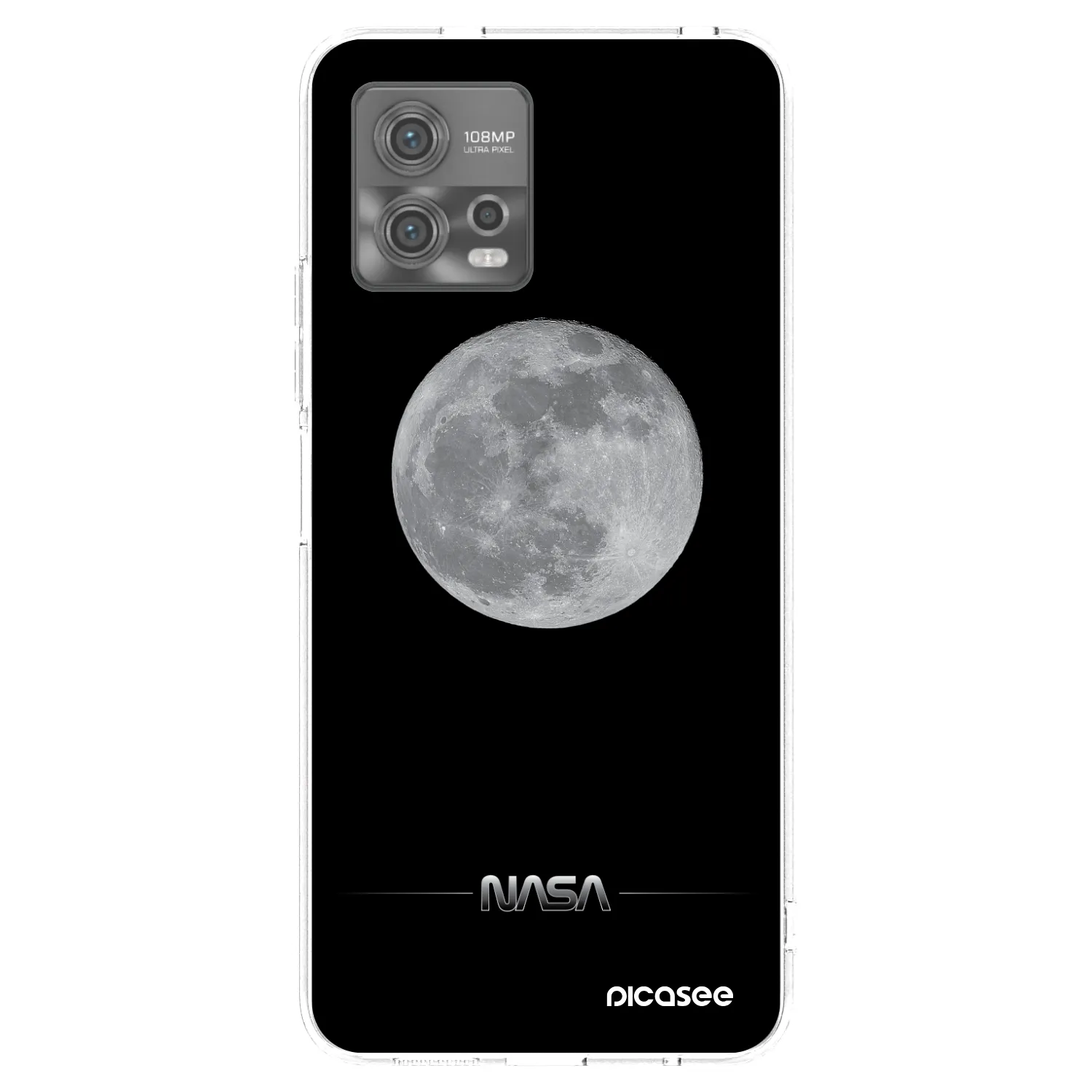 Picasee silikonski prozorni ovitek za Motorola Moto G72 - Moon Minimal