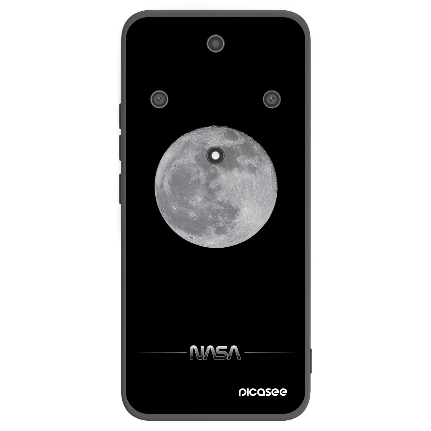 Picasee silikonski črni ovitek za Honor Magic5 Lite 5G - Moon Minimal