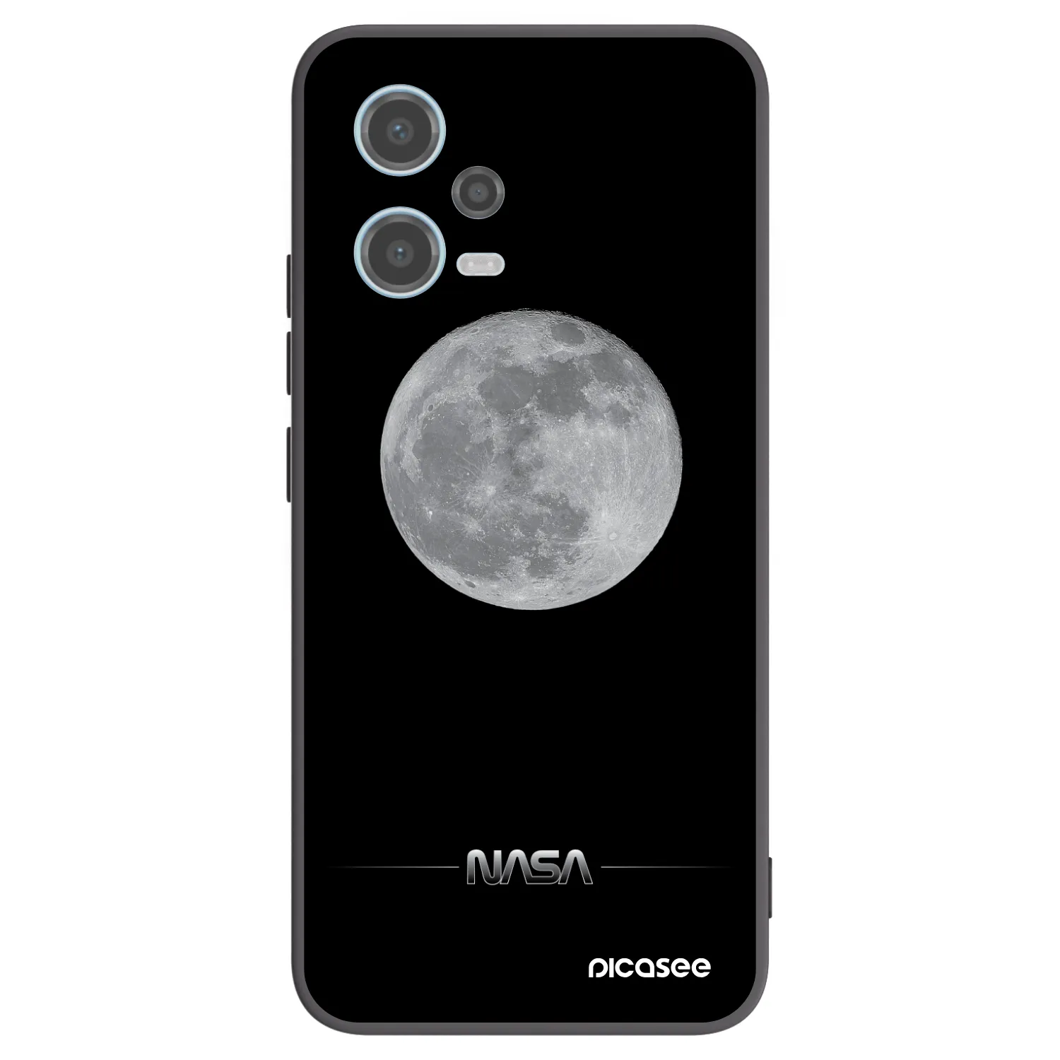 Picasee silikonski črni ovitek za Xiaomi Redmi Note 12 5G - Moon Minimal