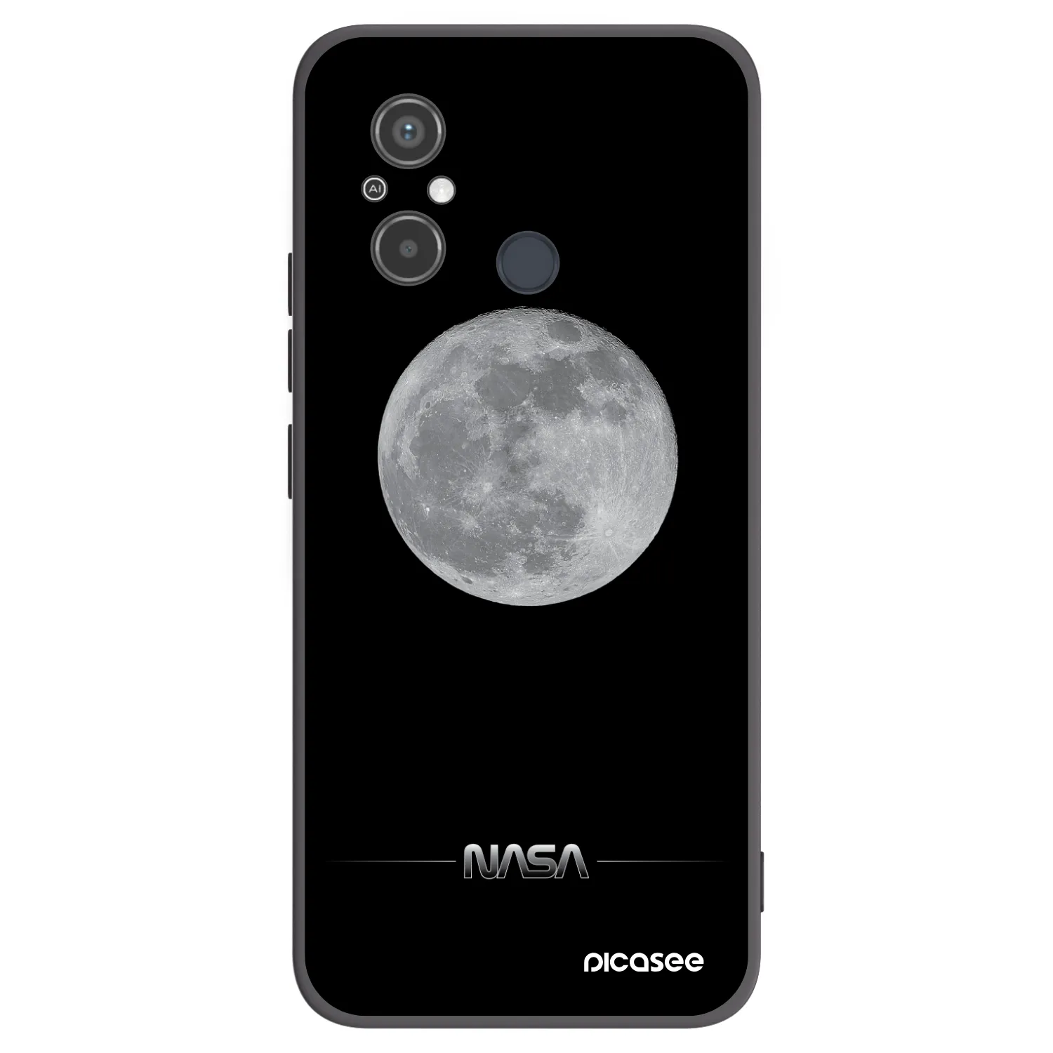 Picasee silikonski črni ovitek za Xiaomi Redmi 12C - Moon Minimal