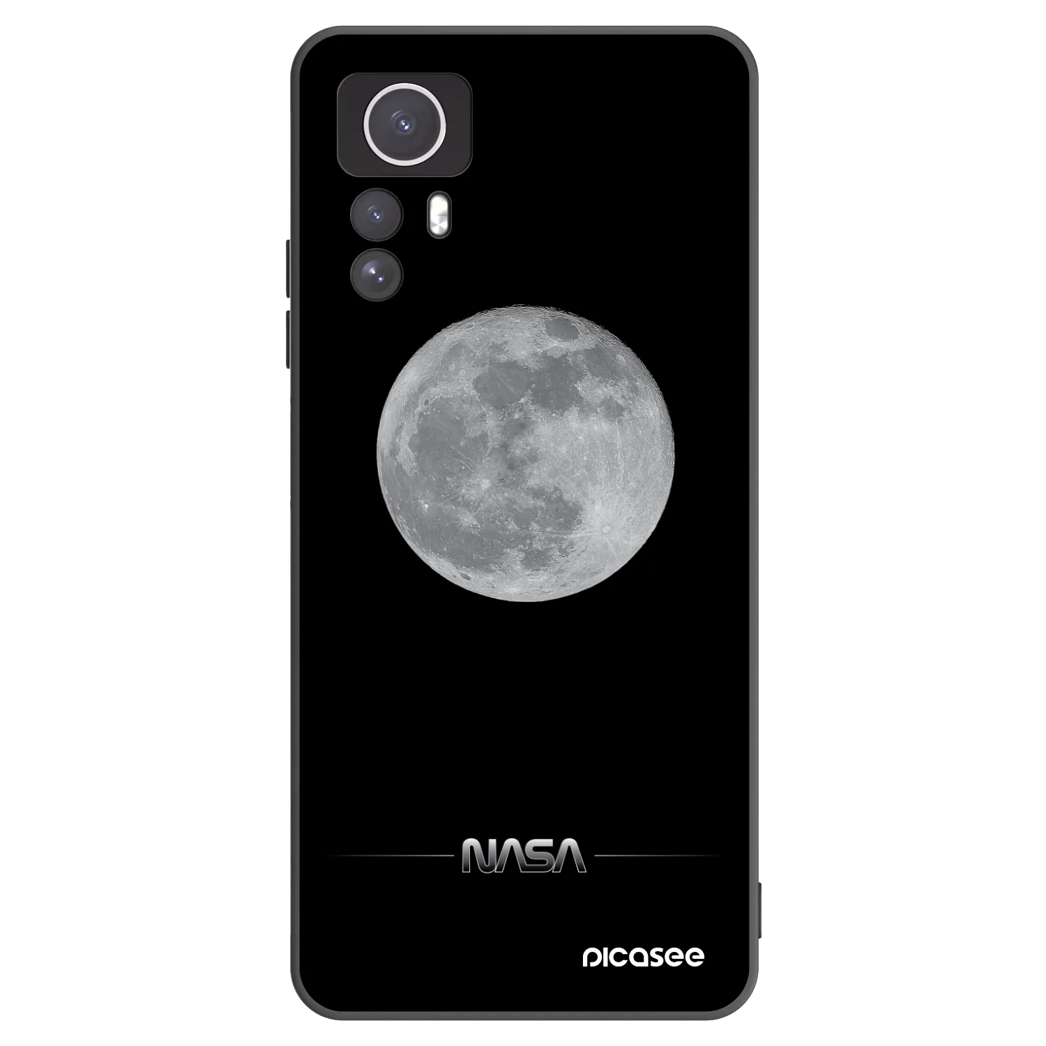 Picasee silikonski črni ovitek za Xiaomi Redmi Note 12S - Moon Minimal