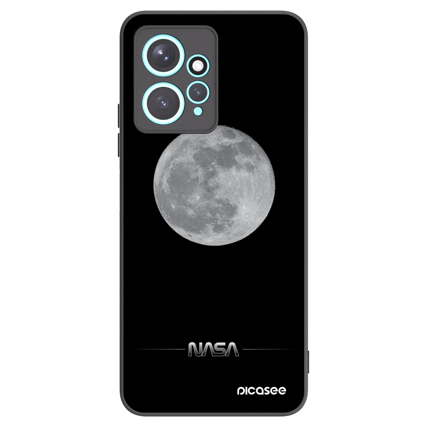 Picasee silikonski črni ovitek za Xiaomi Redmi Note 12 4G - Moon Minimal